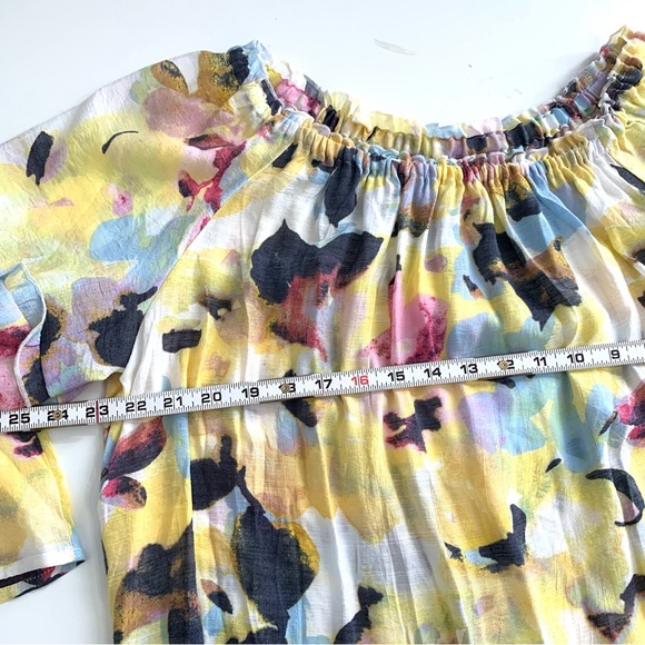 Zac & Rachel Yellow Lemon Drop Top Ruffle Sleeves Flowy Fit Size XL NWT - Picture 3 of 11